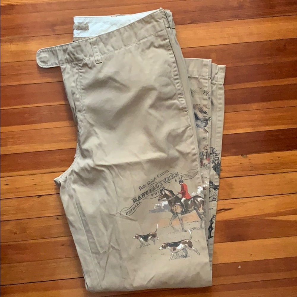 Polo by Ralph Lauren Chinos w/horse print sz 36x34